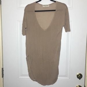 Project Social T Size XS Tan Short Sleeve Shirt